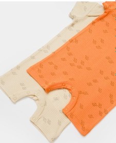 Resim BabyCosy Organik Modal Fil Baskılı 2 Li Kısa Kollu Tulum 001 