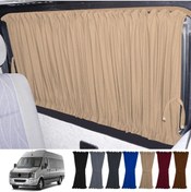 Resim Oto Pandami Volkswagen Crafter 1.nesil Orta Şase 2006-2016 Uyumlu Krem Raylı Oto Perde Takımı 