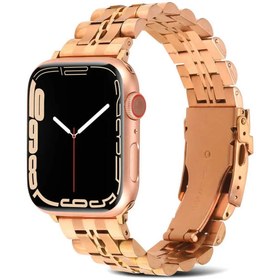 Resim Apple Watch 42mm Uyumlu Krd-54 Metal Kordon-rose Gold 