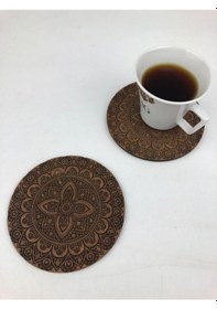 Resim Bardak Altlığı Model -13 Kahverengi 