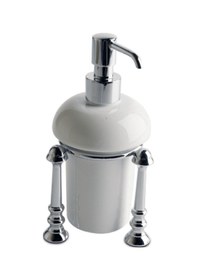 Resim New England Sıvı Sabunluk, Tezgah Üstü - Seramik/krom Krom 