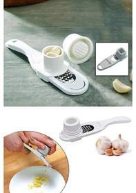 Resim Lüks Pratik Sarımsak Rendesi Ahşap - Beyaz 