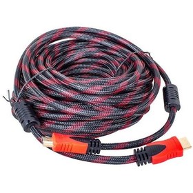 Resim 15 Metre Ip Örgülü Altın Uçlu Hdmi Kablo 15 Metre Hdmi Kablo 