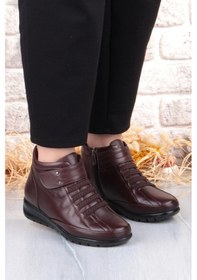 Resim Pepita 7118 Rahat Esnek Kaymaz Taban Yumuşak Hakiki Deri Kadın Bot Kahve 