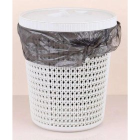 Resim 12LT Havalı Kapaklı Beyaz Çöp Sepeti, Pratik ve Şık Tasarım 