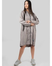 Resim Pua Fashion Vizon Kapşonlu Uzun Yağmurluk 001 