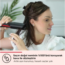 Resim Revlon One Step Air Straight Saç Düzleştirici RVDR5330E ve Kurutma Makinesi Seramik Plaka ile 2 Isı Ayarı 