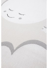 Resim Sparkle Krem Gri Anne Çocuk Bulut Figürlü Çocuk Odası Halısı 133x Gri 