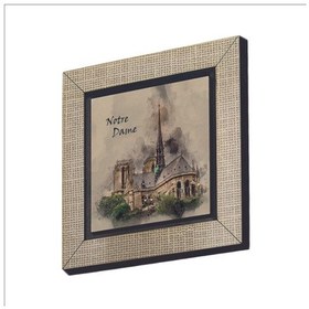 Resim Notre Dame Baskılı Mdf Magnet 7x7 