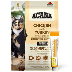 Resim Acana Homestead Harvest Yetişkin Kedi Maması 4,5 Kg + Gimcat 20 Gr Multivitamin Paste 