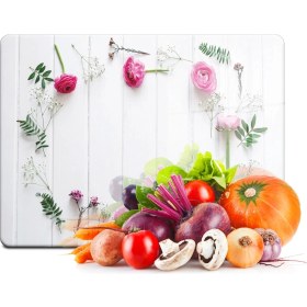 Resim Decovetro Pembe Çiçek Görünümlü Cam Kesim Tablası 30 x 40 cm 