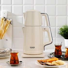 Resim Schafer Teaform Plus Paslanmaz Çay Makinesi-Krem 