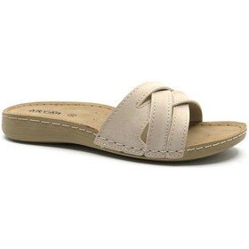 Resim Aryan 11-901 D.r Tavsiyeli Ortapedik Kadın Terlik Bej 