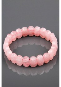 Resim Pembe Kuvars 8 x 14 mm Özel Kesim Doğal Taş Bileklik Çok Renkli 