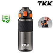 Resim Tkk T1025 Çift Kullanım Pipetli/Rahat İçim Siyah Tritan Matara 600ml 