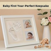 Resim Kız ve Erkek Çocuklar için Ayak & El İzi Kil Seti, Fotoğraf Çerçeve Kiti, Doğum Hediyesi, Yeni Ebeveynler İçin Hediye, Mükemmel Anı ve Bebek Odası Dekorasyonu 