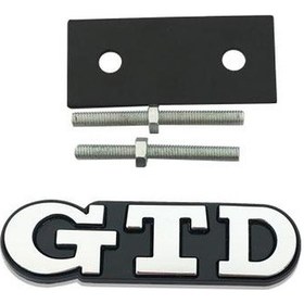 Resim 3d Metal Etiket Gtd Ön Izgara Amblemi Arka Bagaj Çıkartmaları Gtd Golf 2 4 5 6 7 R Mk2 Mk3 Mk4 Araba Aksesuarları Ten 