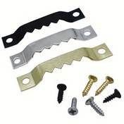 Resim 20/50 adet metal çerçeve askı saç tokası ve vidaları ile Testere Dişli Resim Askı Seti - Saatler, Tablolar, Sanat Eserleri, Fotoğraflar için Dayanıklı Çelik Testere Dişli Askılar 
