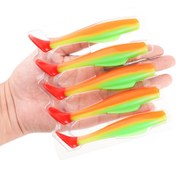 Resim 5 adet TPE Yumuşak Balık Tutma Yemleri, 12cm 13.5g T Kuyruk, Pike Bass Yüzen Takımları, Dayanıklı Kırılma Olmaz Pouch-Paketli, Karma Renk 