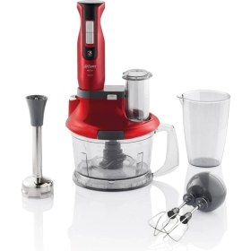 Resim Çok Amaçlı Mutfak Robotu ve Blender Seti, Kırmızı Renkli Ev Gereçleri 
