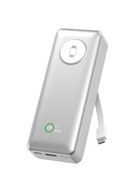 Resim Wiwu Wi-p023 Elite Serisi Dijital Led Göstergeli Akıllı Saat Kablosuz Powerbank 20000mah 145w Gümüş Gümüş 