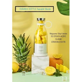 Resim Taşınabilir 350 ml Küçük Meyve Karıştırıcı, Smoothie ve Milkshake Yapıcı, Beyaz Renk 