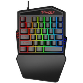 Resim Maiyame T-wolf T19 Usb 2.0 Oyun Klavyesi - 35 Tuş, 20 Milyon Tuş Ömrü, 1.5m Kablo, Çoklu Sistem Desteği Optik 