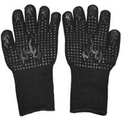 Resim Pazly Suntek Siyah Katmanlı Kalın Fırın Eldivenleri Çift Barbekü Bt 