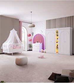 Resim Dolunay Çocuk Odası Takımı, Dolunay 4 Kapaklı Dolap, Star Büyüyen Beşik, Şifonyer, Kitaplık Diğer 