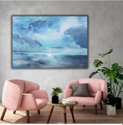 Resim Yağlı Boya Tablo %100 El Yapımı 110cmx79cm Manzara Deniz 