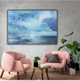 Resim Yağlı Boya Tablo %100 El Yapımı 110cmx79cm Manzara Deniz 