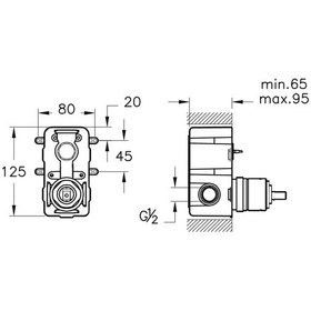 Resim Artema Minibox Ankastre Banyo Bataryası Sıva Altı Grubu Krom 