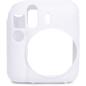 Resim Instax Mini 12 Makine Uyumlu Beyaz Koruyucu Silikon Kılıf 