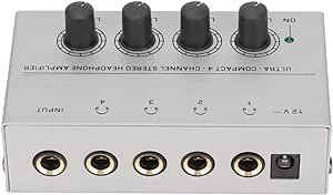 Resim Ultra Düşük Gürültülü Kulaklık Amplifikatörü, 4 Amplifikasyon Kanalı, Stereo Audiophile Preamp, Ultra Kompakt Preamp, Tak Ve Çalıştır, Stüdyo, Sahne Kullanımı Için 