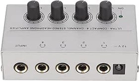 Resim Ultra Düşük Gürültülü Kulaklık Amplifikatörü, 4 Amplifikasyon Kanalı, Stereo Audiophile Preamp, Ultra Kompakt Preamp, Tak Ve Çalıştır, Stüdyo, Sahne Kullanımı Için 