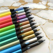 Resim Çizim ve Resim İçin Canlı Renkli Pigmentler ile 24-Renk Profesyonel Sanatçı Kalemleri, 3.0mm Metal Uç Çekirdek & Ergonomik Siyah Ahşap Tasarım - Sanatçılar için İdeal Hediye, Yüksek Kaliteli Sanat Eserleri | Hassas Kontrollü Çizim, Renkli Kalemler 