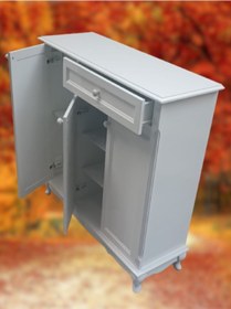 Resim Bengi Ayakkabılık Çok Amaç Model Parlak Beyaz 3 Kapaklı 