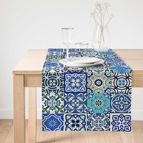 Resim Özel Tasarım Dijital Baskılı Dekoratif Süet Runner 