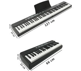 Resim Hepta Collection PLX-80BK Taşınabilir Katlanır Dijital Piyano Tuş Hassasiyetli 88 Tuş Bt (Sustain Çanta Metod) 