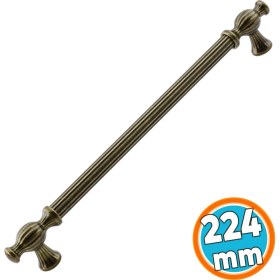 Resim Mobilya Mutfak Çekmece Dolap Kulpu Kulbu Kulpları Eskitme Antik Sarı (224 Mm-22.4 Cm) Metal 