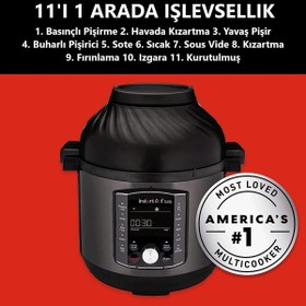 Resim Hepta Collection Instant Pot Pro Crisp ve AirFryer, 11'i 1 Arada Elektrikli Çok Amaçlı Pişirici - Sıcak Hava Fritözü, 