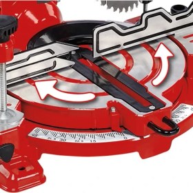 Resim Einhell Gönye Testere TC-MS 216 (1600 W, max. 60 mm x 120 mm kesme derinliği/genişliği, Ø 216 mm testere bıçağı, eğilebilir testere başı, hızlı ayarlanabilir döner masa) - 4300370 