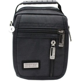 Resim Seventeen 3460-26 Keten Kumaş Küçük Boy El Ve Omuz Askılı Erkek Çanta Siyah 