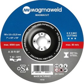 Resim Magmacut Kesme Taşı-bombeli 180 X 3.0 X 22 mm 