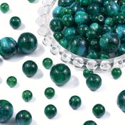 Resim 8-16mm 10/20/30 adet Koyu Yeşil Yuvarlak Yıldızlı Gökyüzü Boncuklar Akrilik Gevşek Boncuklar Dekoratif Boncuklar DIY Bileklikler, Takılar, Anahtarlık Şanslar, Boncuklu Kalemler vb. için Uygun Aksesuar Malzemesi 