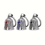 Resim 1 adet Motosiklet Çanı Knight Guardian Çanı Hediye, Motosiklet Bisiklet Evcil Hayvan Dekorasyonu için Uygun 