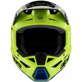 Resim Alpinestars Sm3 Youth Radium Off-road Çocuk Genç Motosiklet Kaskı Sarı Siyah Mavi 