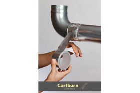 Resim Carlburn Özel Suya Sıcaklığa Dayanıklı Tamir Soba Boru Yama Alüminyum Yanmaz Folyo Bant 44MM 10MT - 5 Adet 