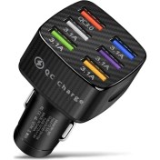 Resim USB 6 Giriş Araç Hızlı Şarj Cihazı ( Tüm Telefonlara Uygundur) 