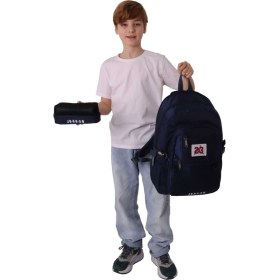 Resim Jordan Air Houston Navy Blue Lacivert Ikili Sırt Çantası ve Kalemlik Seti - Erkek Çocuk - SETJA-Q3178C 